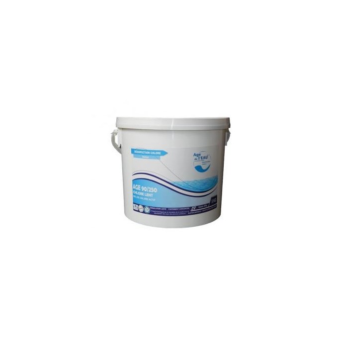 Chlore lent Aqualent 90, galet 250 Gr - 5 Kg